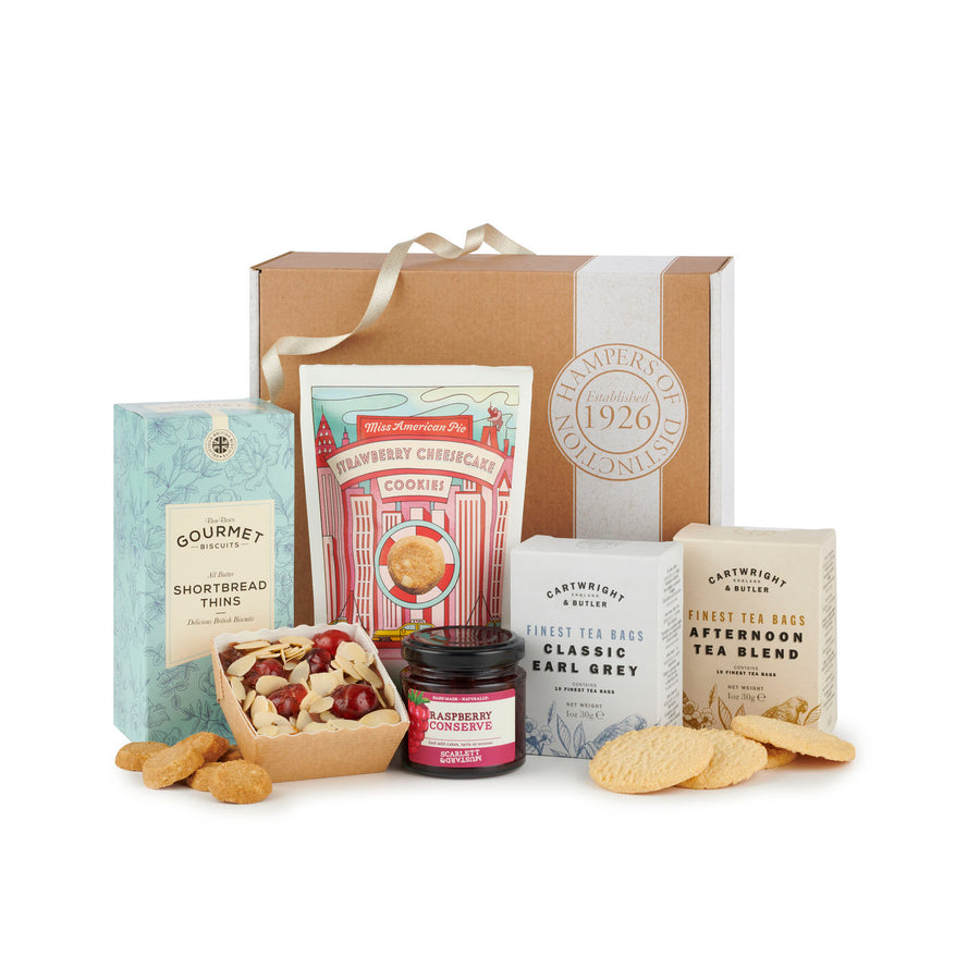 H23118 Afternoon Tea Hamper Spicers of Hythe, a gift hamper that is widely regarded as a best seller on Spicers of Hythe including cookies, a cake, shortbread, tea bags & more.