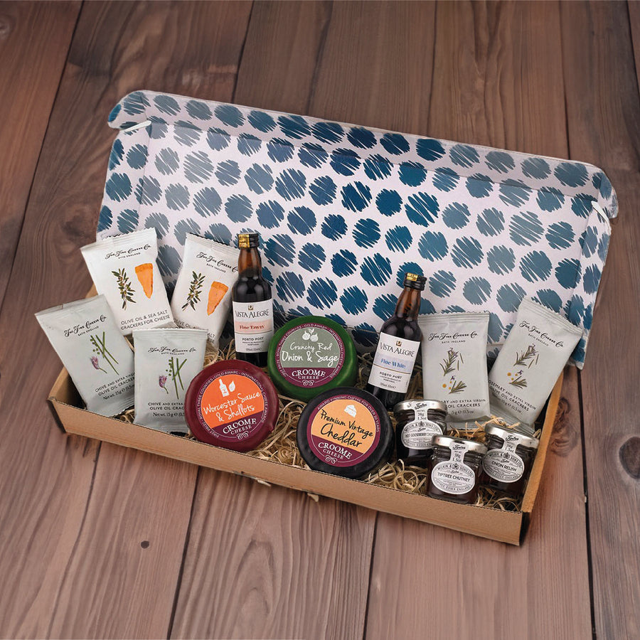 cheese & port hamper letterbox gift penny post