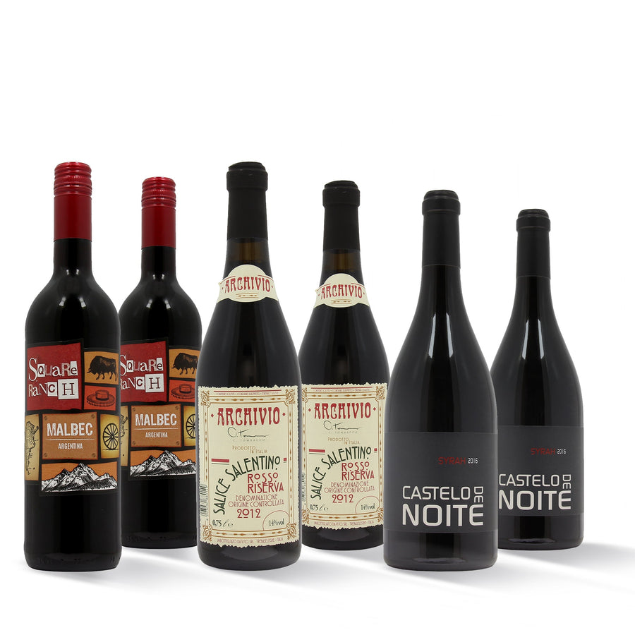 Case of 6 Red Wines Luxury Selection